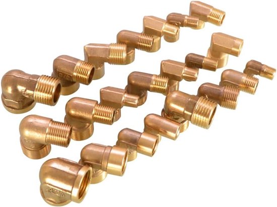 90 graden elleboog fitting messing binnendraad slangkoppeling weerhaak connector adapter G1/2 10 mm
