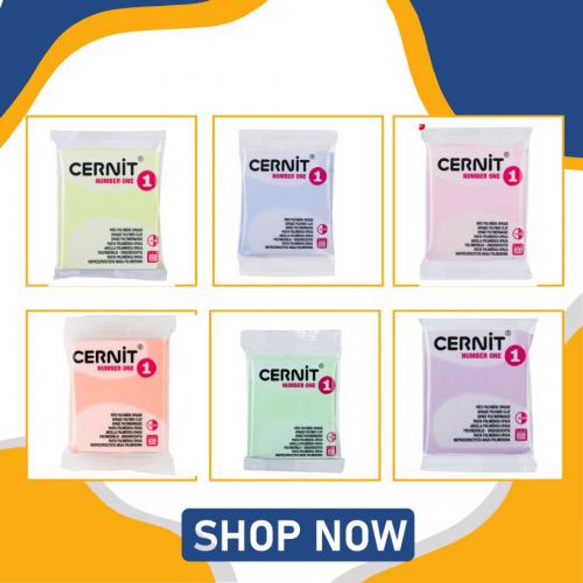 Cernit Pastel set 6 stuks