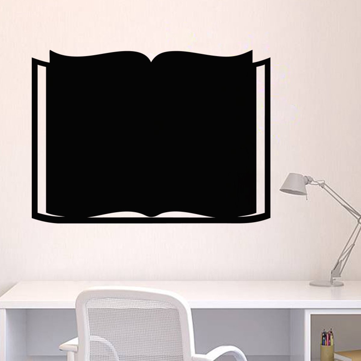 Ambiance Sticker Schoolbordsticker - uitwisbare zelfklevende muurstickers - BOEKONTWERP - 25x30cm Multi color