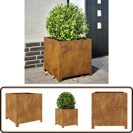 vidaXL Plantenbak verhoogd 400x80x45 cm gegalvaniseerd staal groen | Leen Bakker