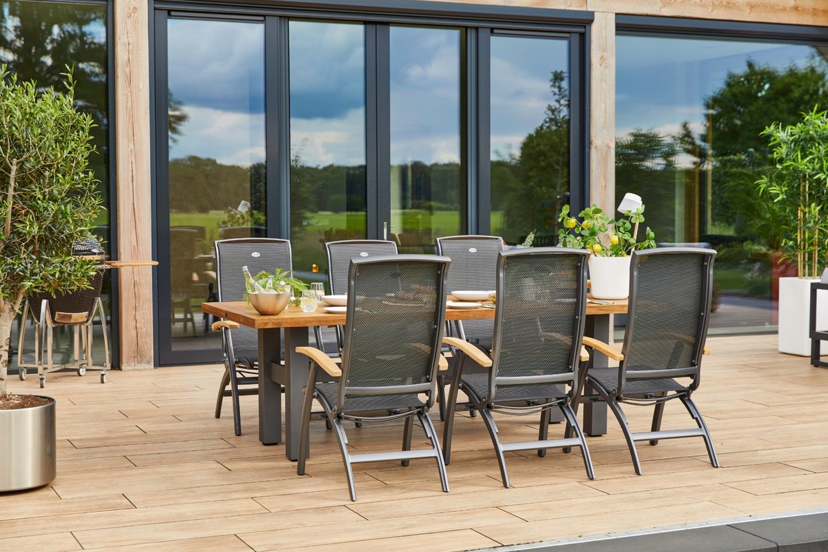 Hartman Set de 6 Da Vinci chaise réglable - Teak