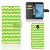 Telefoon Hoesje Geschikt voor Samsung Galaxy A30 Waves Green