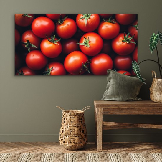 Tableau aluminium 120x60 cm - Décoration murale métal - Légume - Rouge - Tomates - Décoration murale métal salon - Décoration industrielle - Photo sur dibond - Accessoires industriels chambre