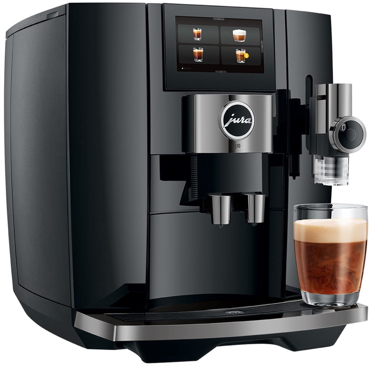 JURA J10 Piano Black - volautomatische espresso met cold brew thumbnail 8