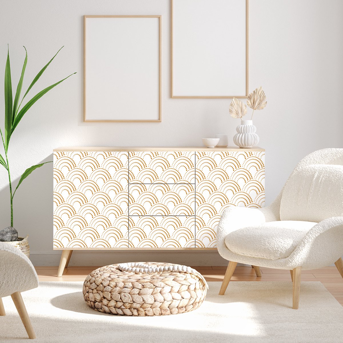 Ambiance Sticker Scandinavische meubelsticker Herman 40 x 60 cm Multi color