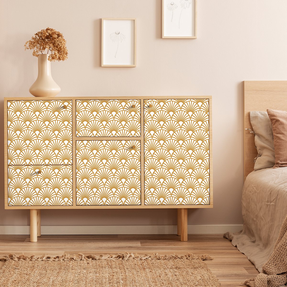 Ambiance Sticker Scandinavische meubelsticker eydis 40 x 60 cm Multi color