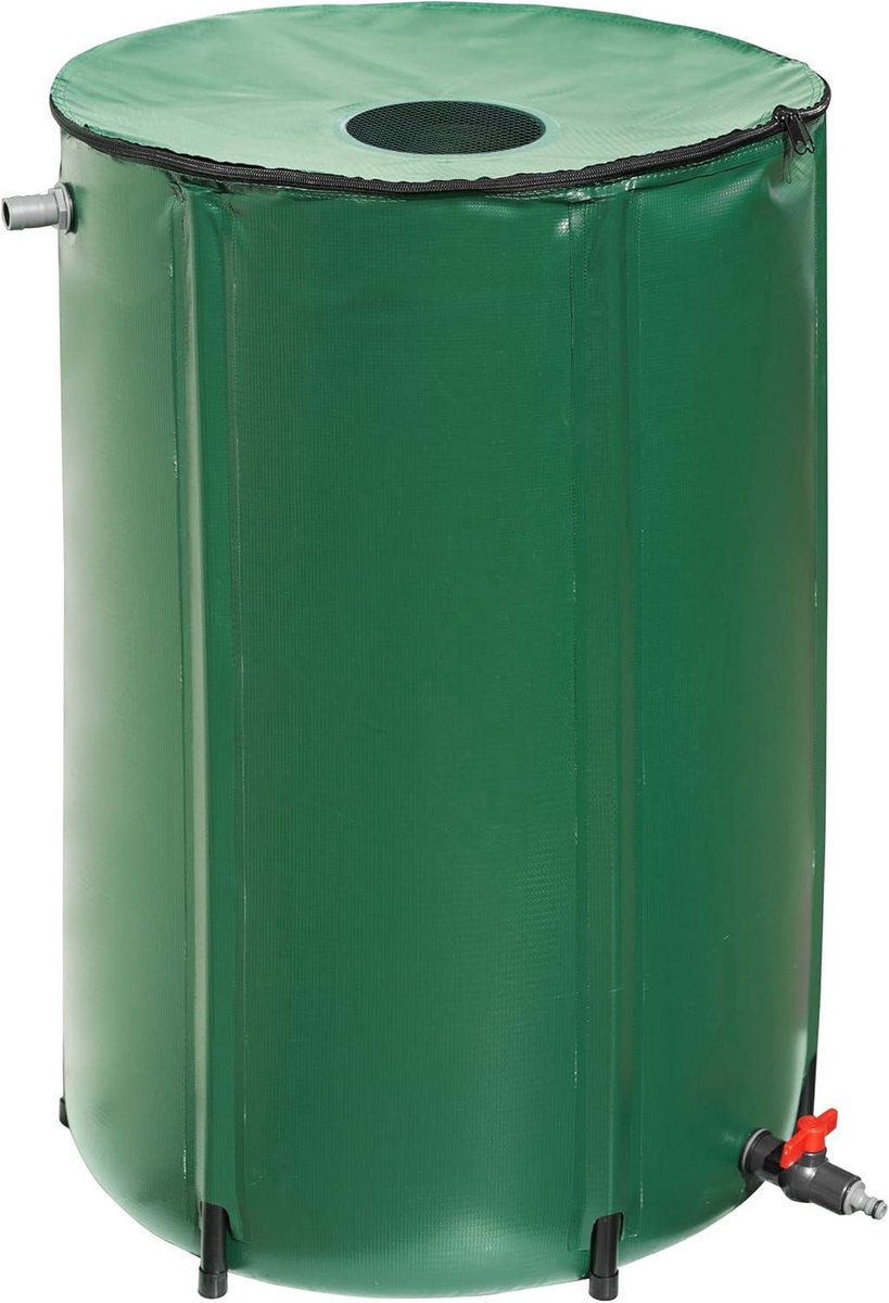 Opvouwbare Regenton 250 Liter - Waterbesparing - Groen - 60x60x90 cm