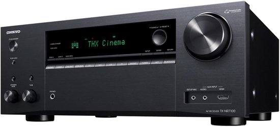 Onkyo TX-NR7100 Black AV-receiver - 9.2 - DAB+ , FM , internetradio - Bluetooth - Wi-Fi - Multiroom - Works with Sonos - DTS Play-Fi - AirPlay 2 - Chromecast - Streaming Services - 8K - HDMI 2.1 - Klipsch Optimize Mode - THX Select van Merkloos — afbeelding 5
