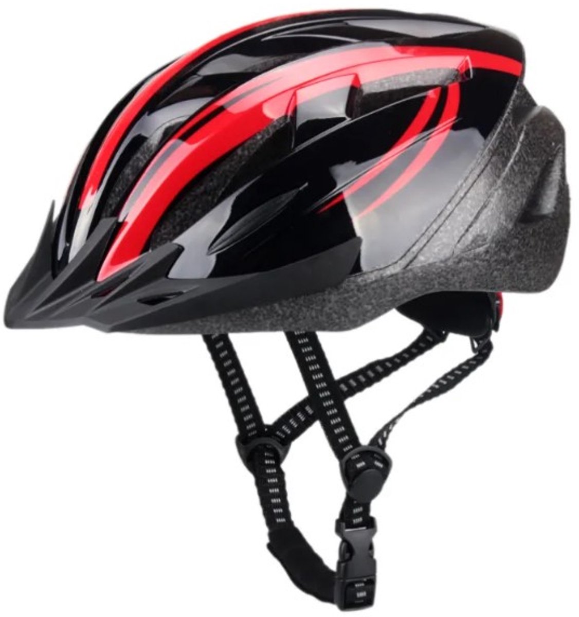 Falkx Helm Unisex Rood/zwart Maat 58-61 Cm (l)