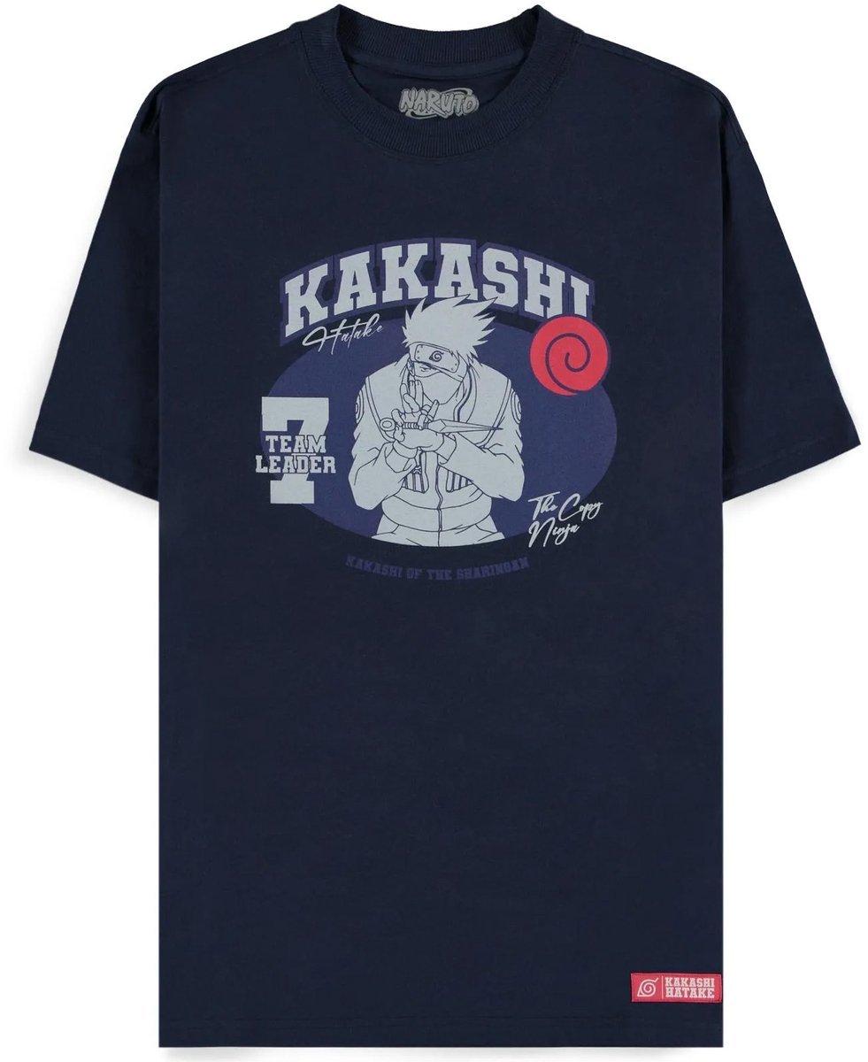 Naruto - Kakashi Heren T-shirt - XL - Blauw