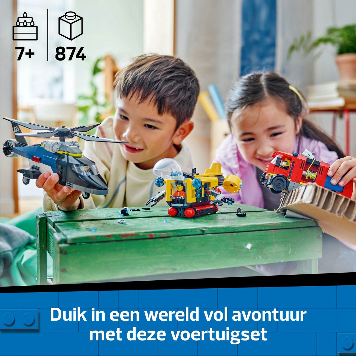 LEGO City Helikopter brandweerauto en onderzeeër remix - 60462 — afbeelding 4