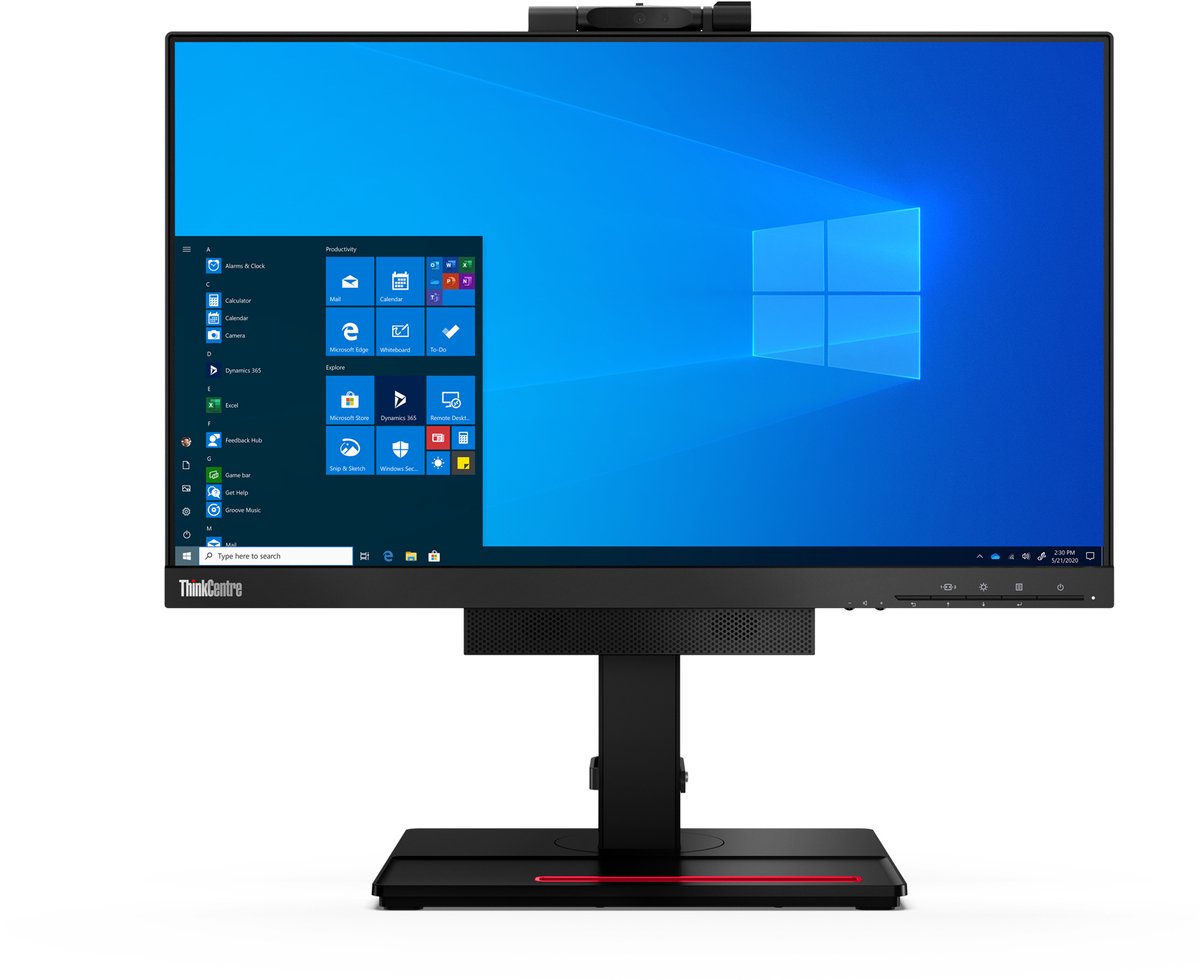 Lenovo ThinkCentre Tiny in One 54,6 cm (21.5") 1920 x 1080 Pixels Full HD LED Zwart