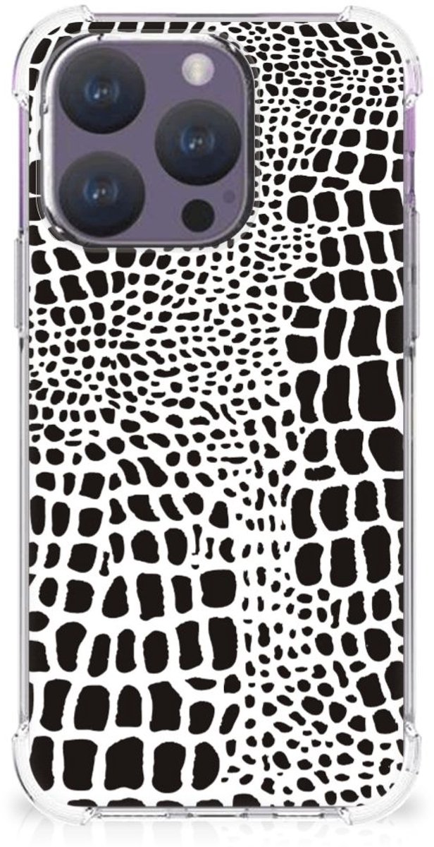 Back Cover voor iPhone 15 Pro Case Anti-shock Slangenprint
