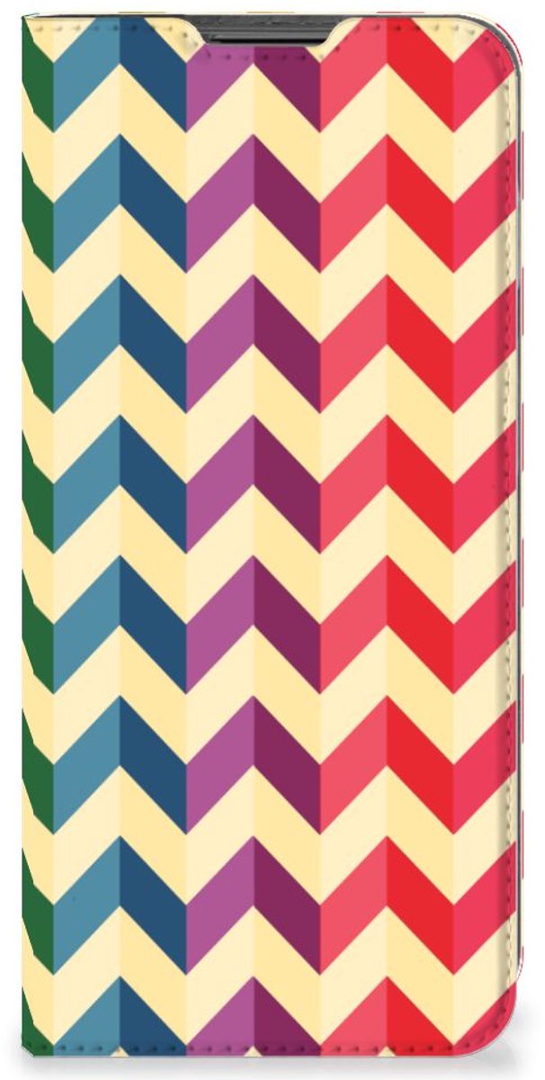 Motorola Moto G22 Hoesje met Magneet Zigzag Multi Color