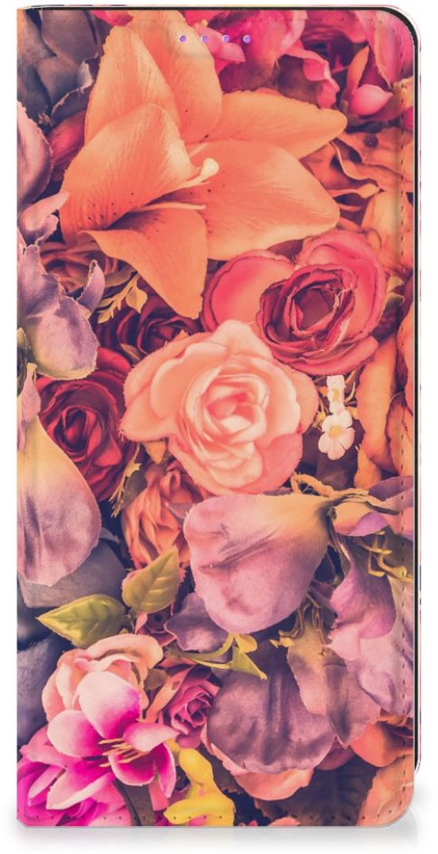 Standcase Hoesje voor Xiaomi Redmi Note 13 Pro Plus Smart Cover Bosje Bloemen
