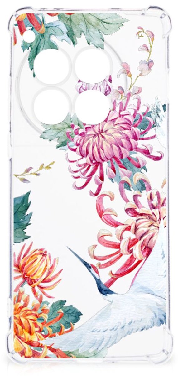 OnePlus 12 Case Anti-shock Bird Flowers