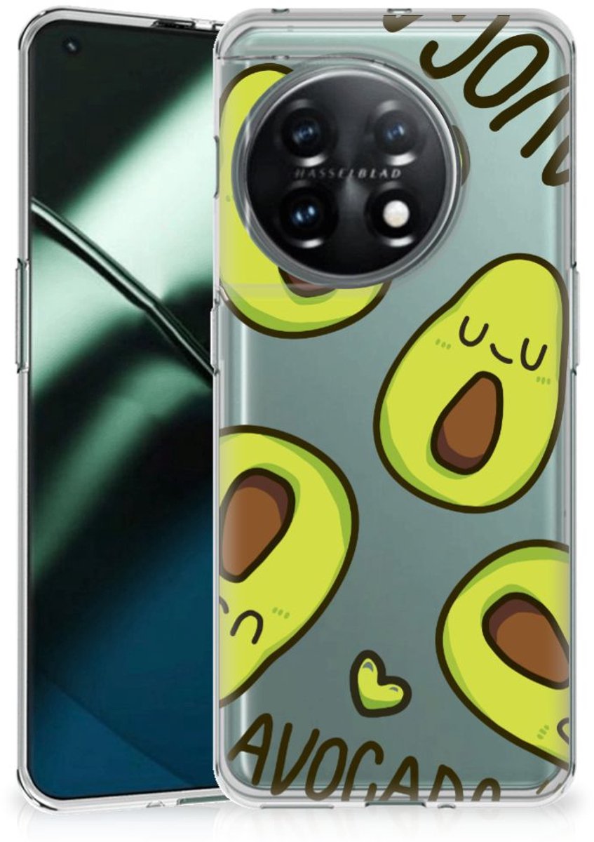 OnePlus 11 Telefoonhoesje met Naam Avocado Singing