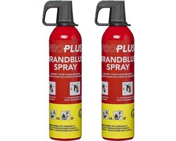 ProPlus Brandblusser 750ml - 2 Stuks - Schuimblusser - Sprayblusser A en F Schuim - Vetblusser Schuim - Brandblus Spray