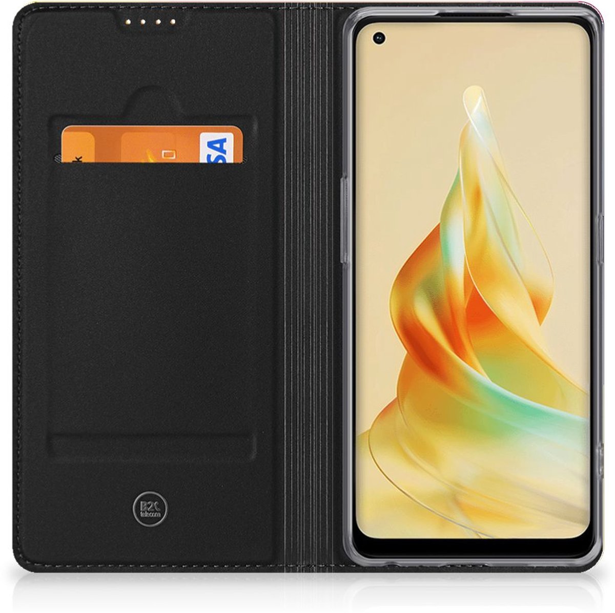Book Case voor OPPO Reno8 T 4G Stand Case Polygon Color