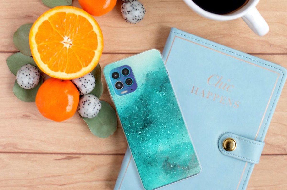 Hoesje maken Motorola Moto G100 Painting Blue