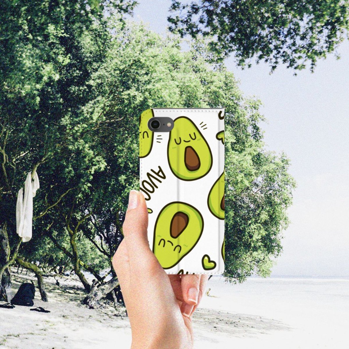 iPhone 7 | 8 | SE (2020) | SE (2022) Magnet Case Avocado Singing — cadeau in Cadeau-ideeën - foto 3
