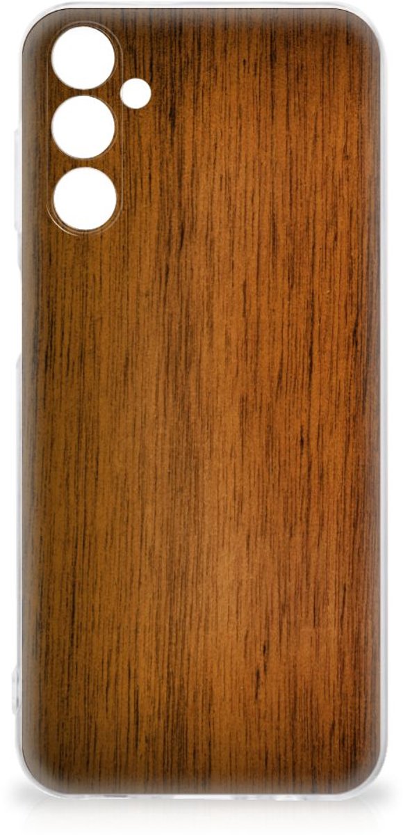 Back Cover voor Samsung Galaxy M14 Bumper Hoesje Donker Hout
