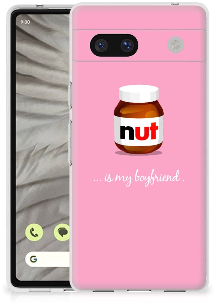 Back Cover voor Google Pixel 7A Siliconen Case Nut Boyfriend