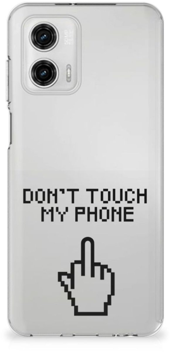Motorola Moto G73 Silicone-hoesje Finger Don't Touch My Phone