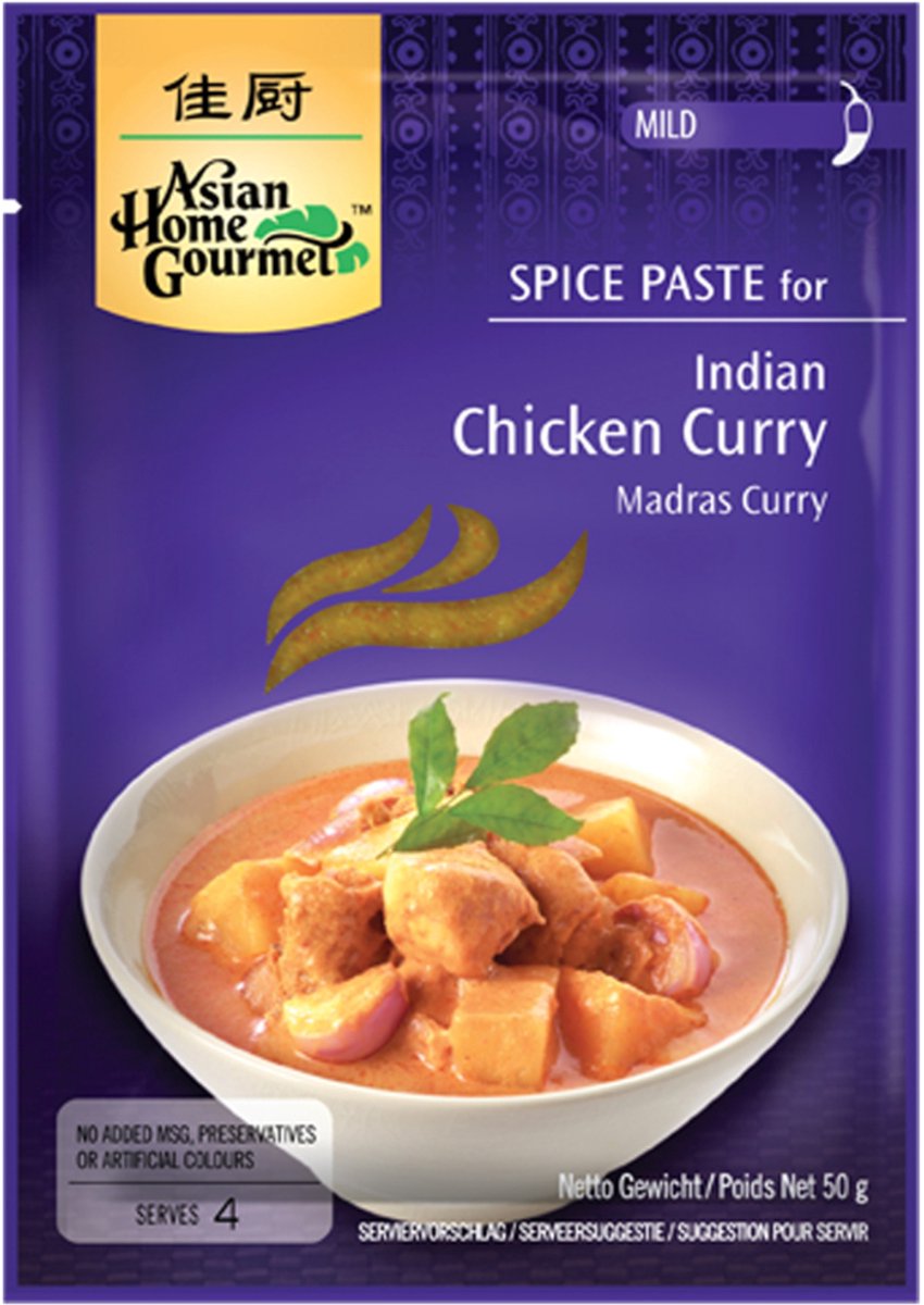 Asian Home Gourmet Indiase Madras Curry 12 x 50 g
