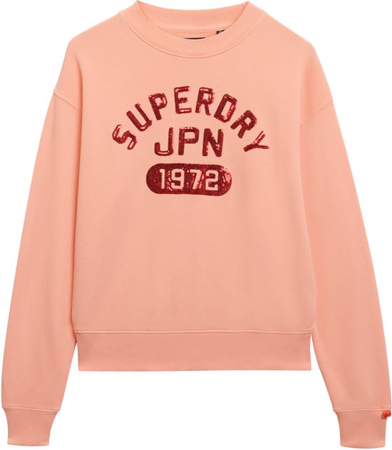 Pull à col roulé à empiècements Varsity Loose Crew Superdry pour femme