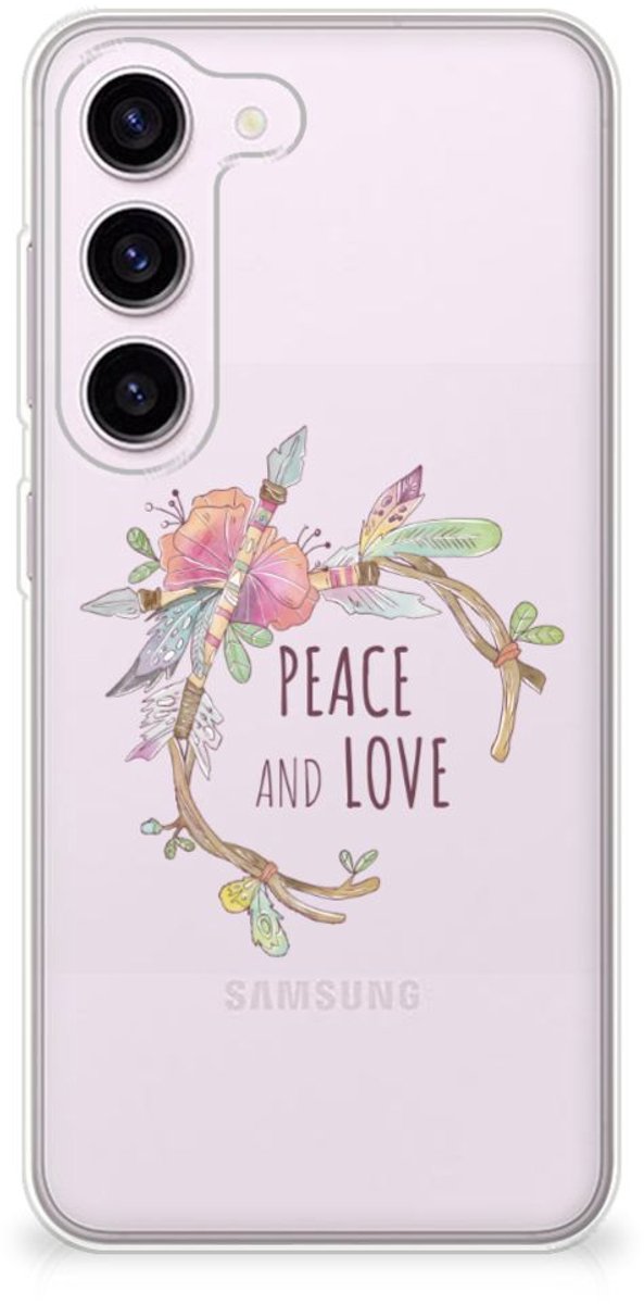 Samsung Galaxy S23 Telefoonhoesje met Naam Boho Text
