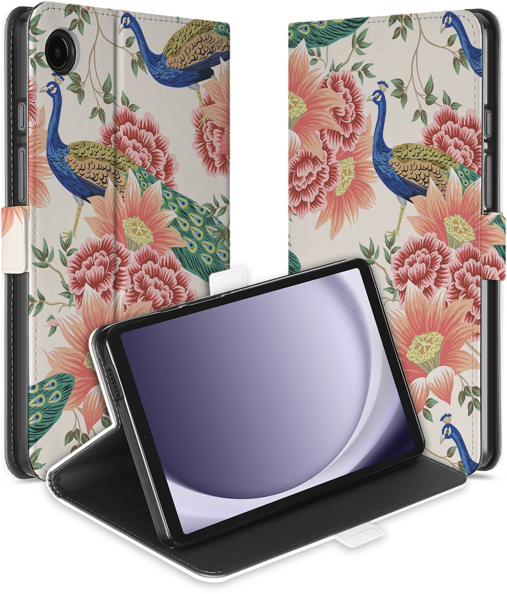 Uniek Samsung Galaxy Tab A11/Tab A9 Tablethoesje Pink Peacock Design | B2C Telecom