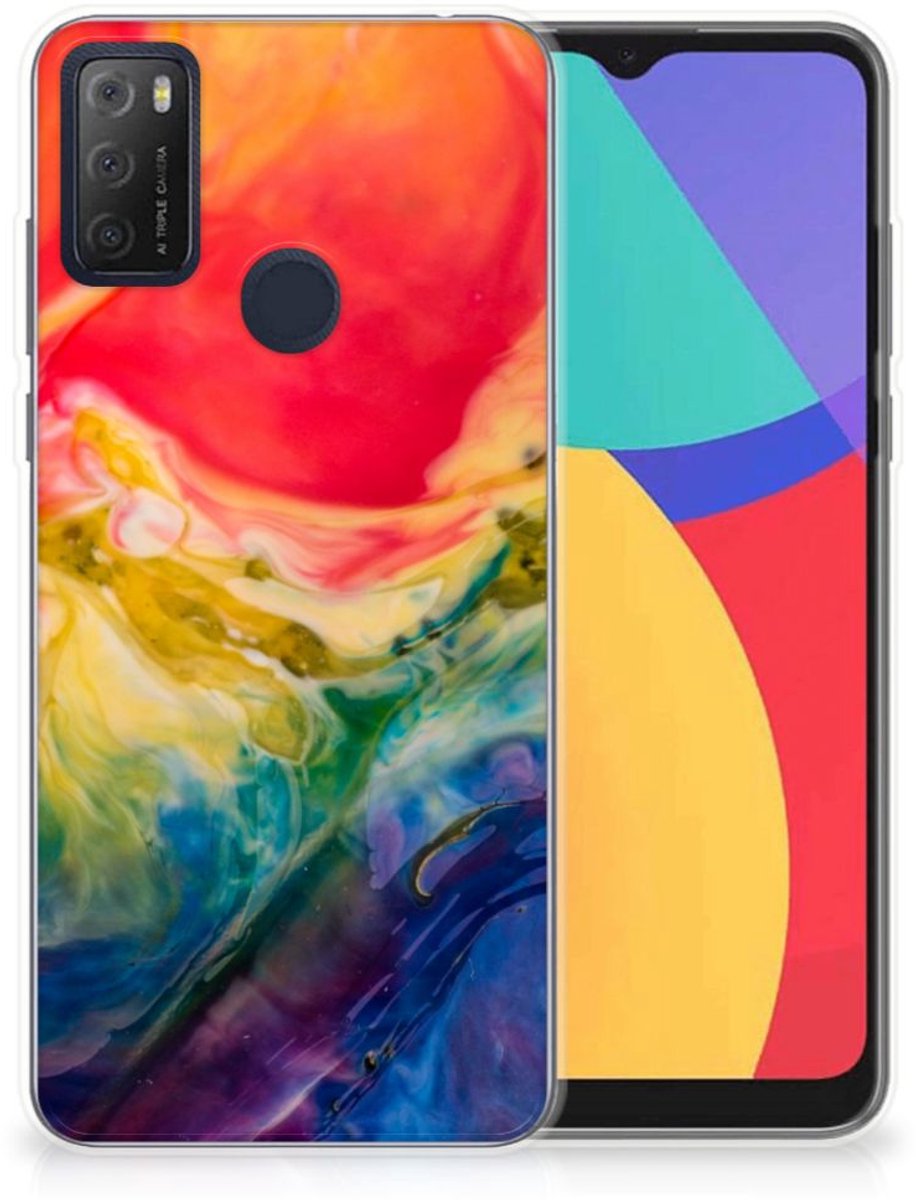 Hoesje maken Alcatel 1S (2021) Watercolor Dark