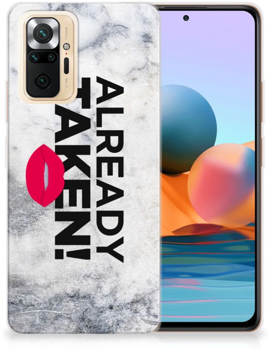 Xiaomi Redmi Note 10 Pro Siliconen hoesje met naam Already Taken White