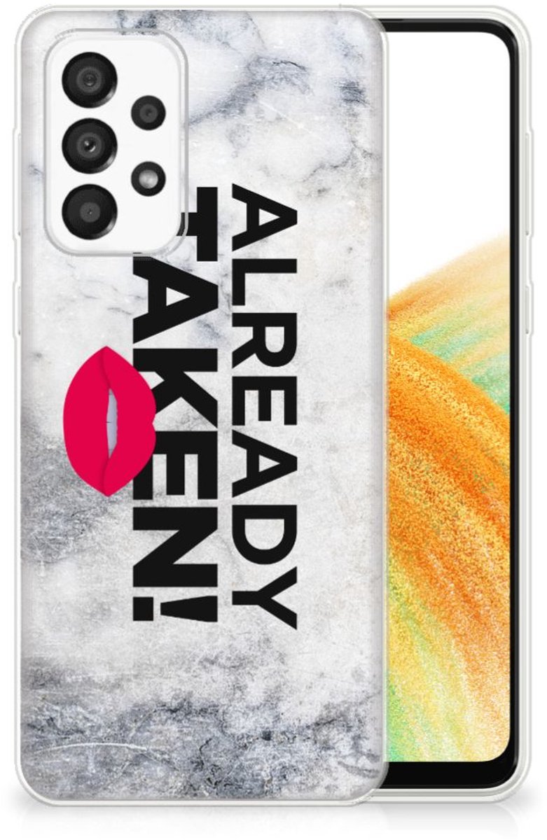 Samsung Galaxy A33 5G Siliconen hoesje met naam Already Taken White