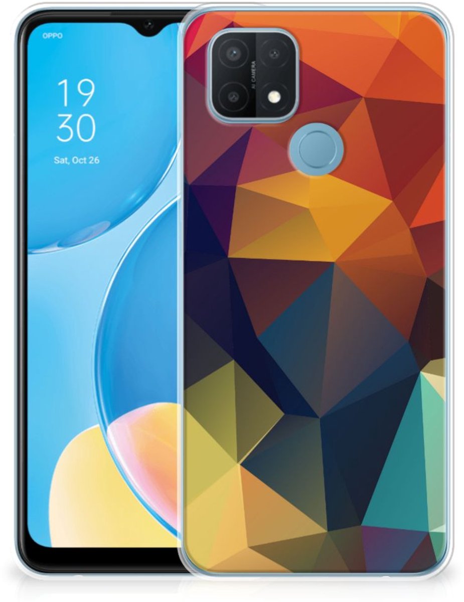 OPPO A15 TPU Hoesje Polygon Color