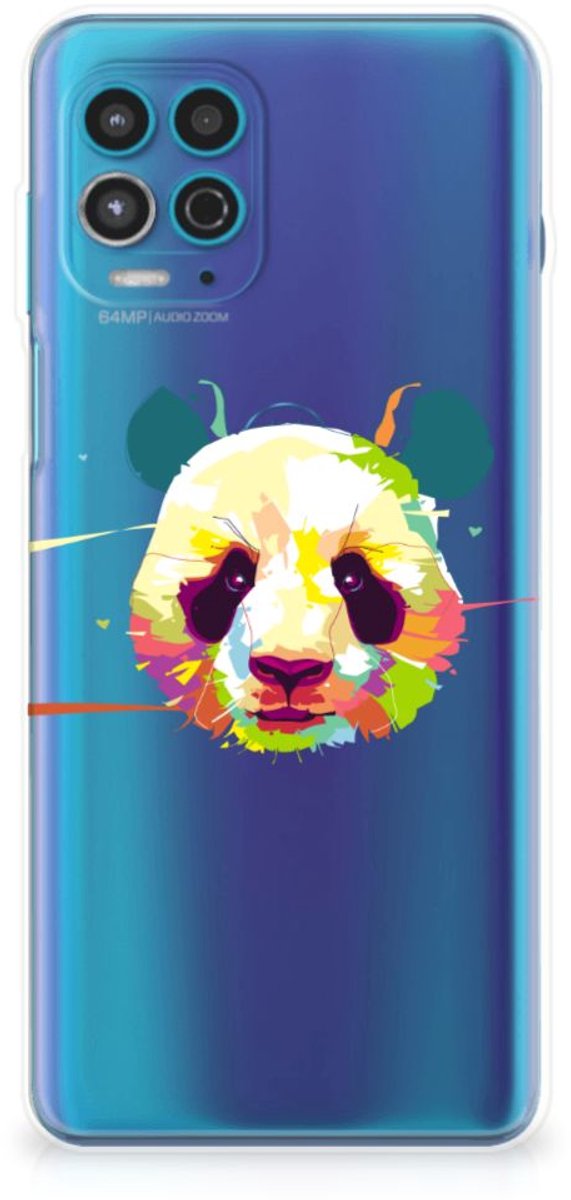 Motorola Moto G100 Telefoonhoesje met Naam Panda Color