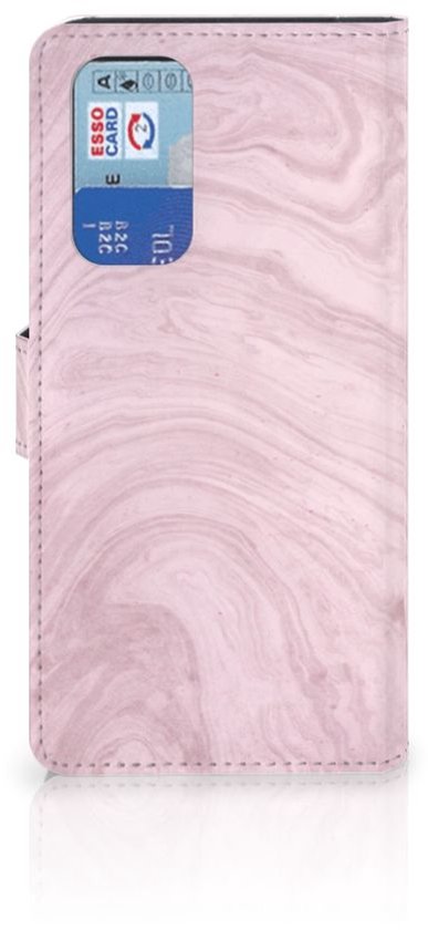 Étui pour téléphone portable OnePlus 9 Pro Flip Case Pink marbré