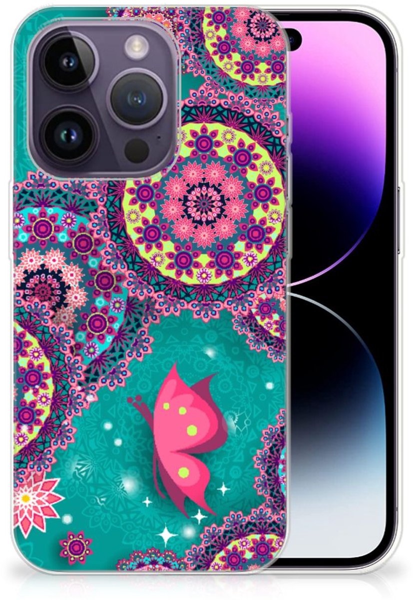 Apple iPhone 14 Pro Hoesje maken Cirkels en Vlinders