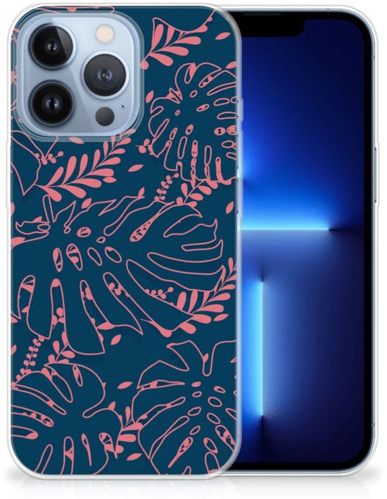 TPU Silicone Etui pour Apple iPhone 13 Pro Coque Téléphone Feuilles De Palmier