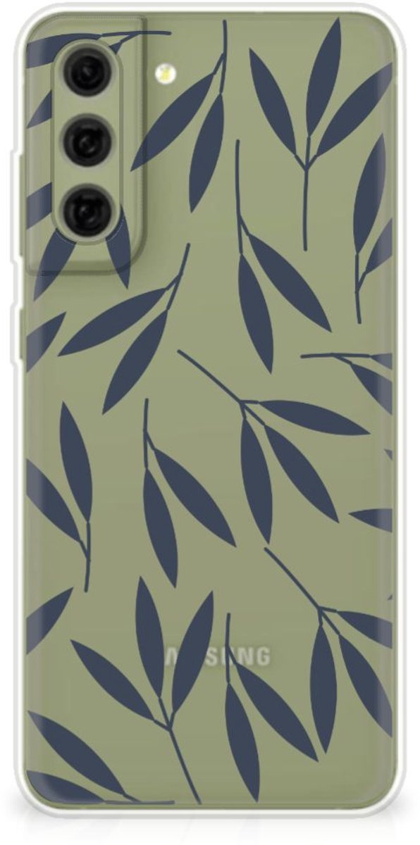 Samsung Galaxy S21FE TPU Case Leaves Blue