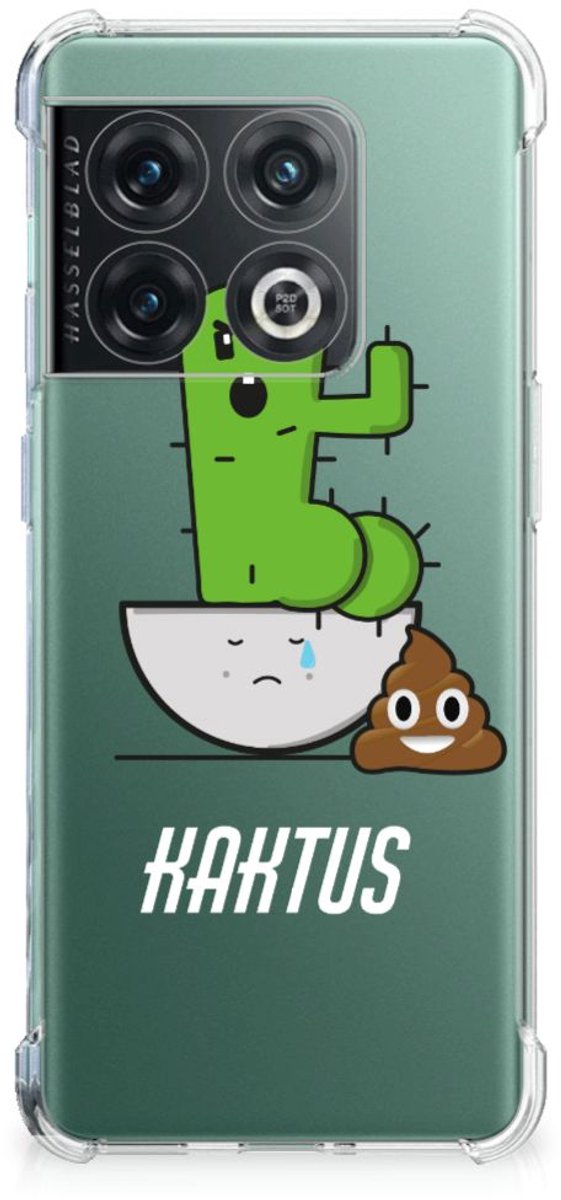 OnePlus 10 Pro Stevig Bumper Hoesje Cactus Poo