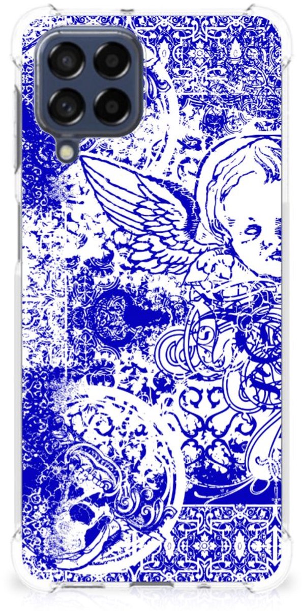 Extreme Case Samsung Galaxy M53 Angel Skull Blauw