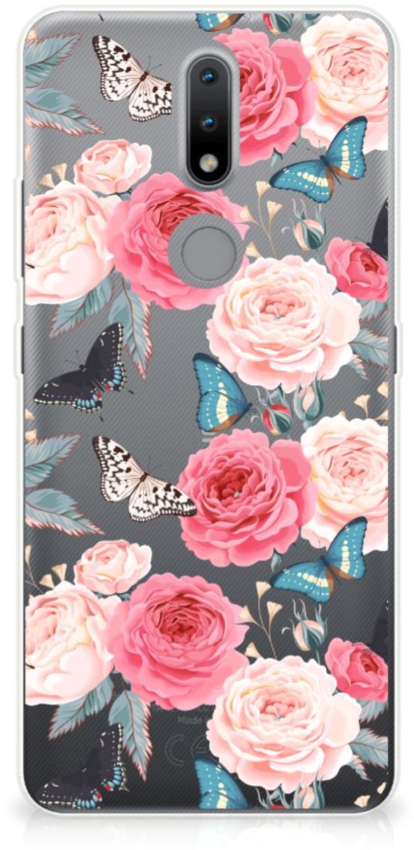 Nokia 2.4 TPU Case Butterfly Roses