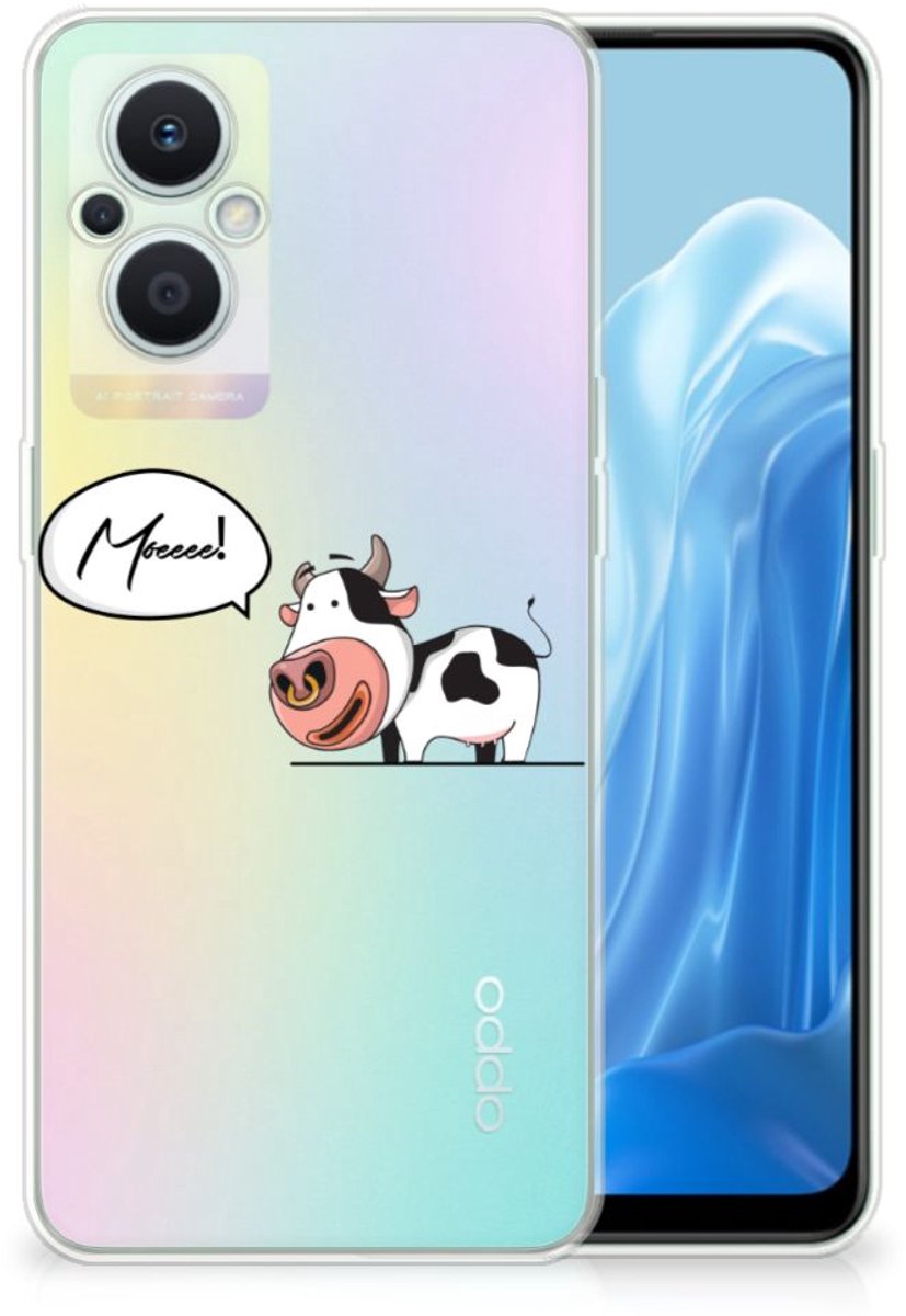 OPPO Reno8 Lite Telefoonhoesje met Naam Cow