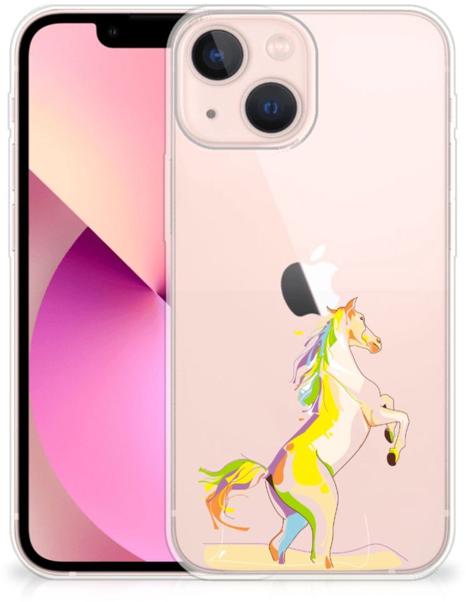 iPhone 13 mini Telefoonhoesje met Naam Horse Color
