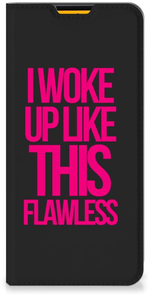 Samsung Galaxy M52 Hoesje met tekst Woke Up - Origineel Cadeau Zelf Maken