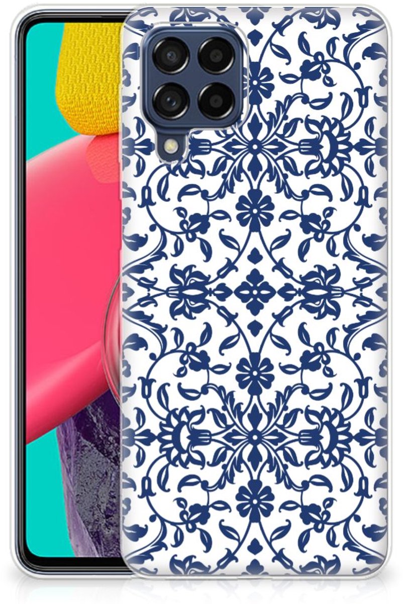 Samsung Galaxy M53 TPU Case Flower Blue