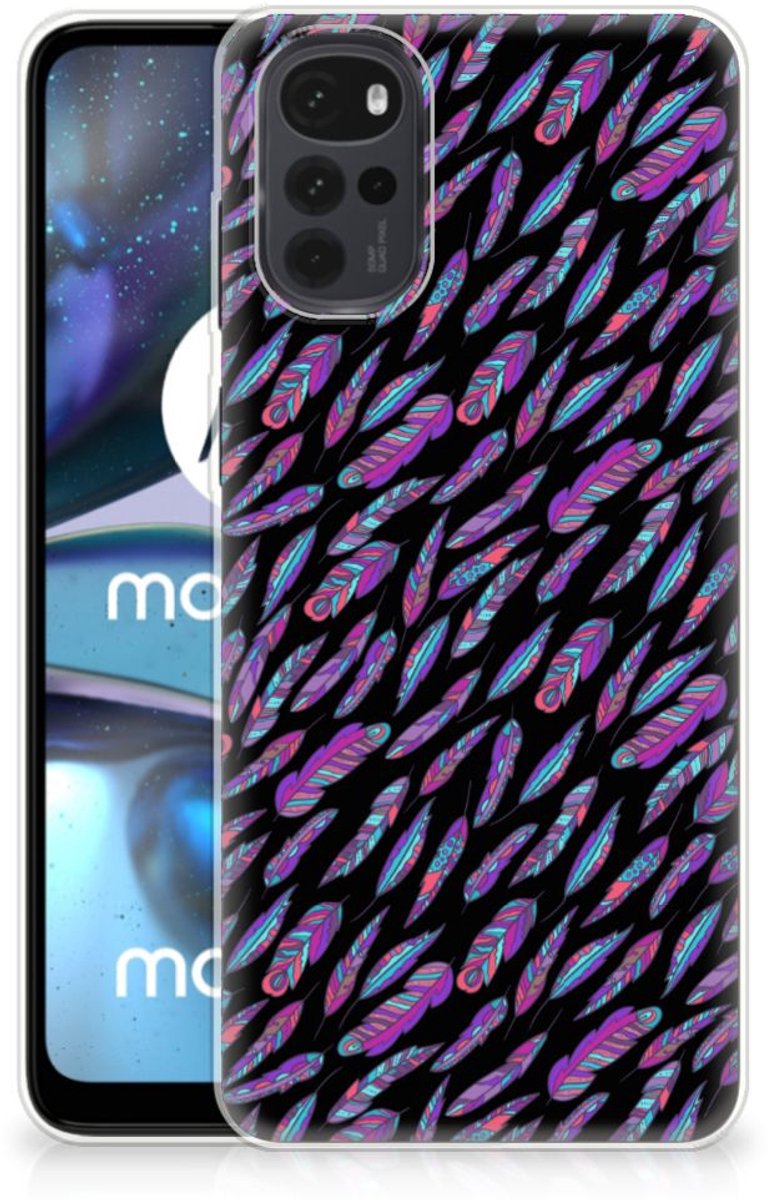 Motorola Moto G22 TPU bumper Feathers Color