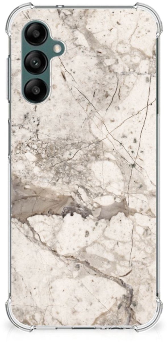 Samsung Galaxy A14 5G/4G Anti-Shock Hoesje Marmer Beige